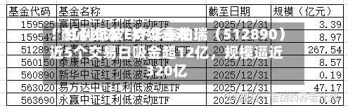“耐心资本”持续喜欢！红利低波ETF华泰柏瑞（512890）近5个交易日吸金超12亿	，规模逼近320亿-第3张图片