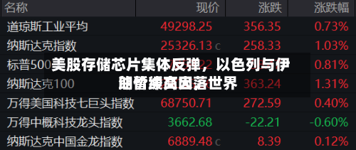 美股存储芯片集体反弹，以色列与伊朗暂缓交火，世界油价冲高回落-第2张图片