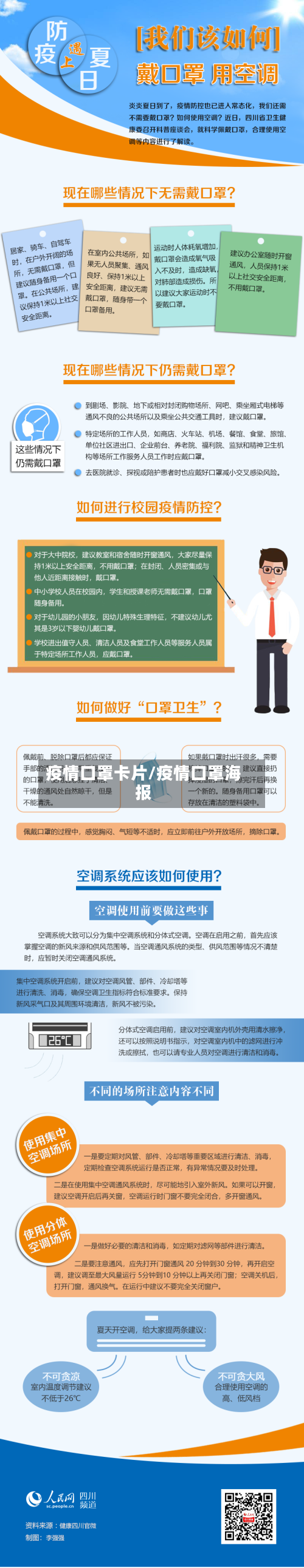 疫情口罩卡片/疫情口罩海报