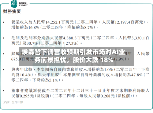 埃森哲下调营收预期引发市场对AI业务前景担忧，股价大跌 18%-第2张图片