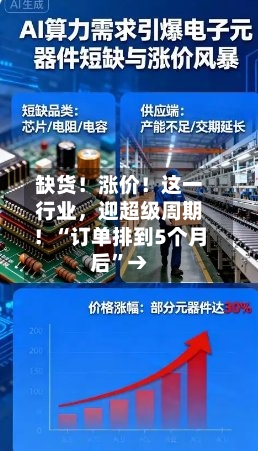 缺货！涨价！这一行业，迎超级周期！“订单排到5个月后”→-第2张图片