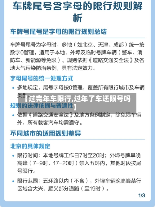 【过完年车限行,过年了车还限号吗】