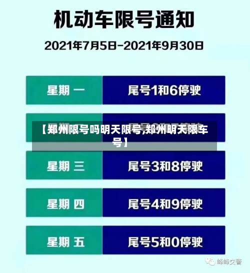 【郑州限号吗明天限号,郑州明天限车号】