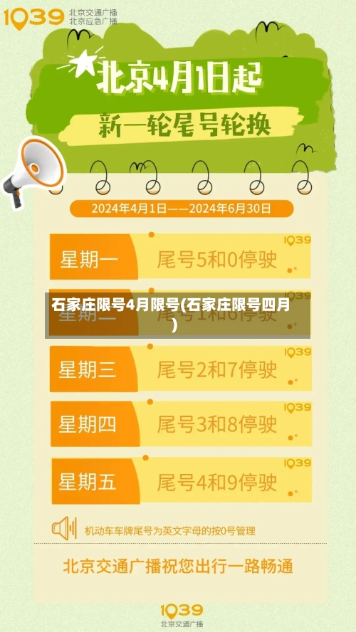 石家庄限号4月限号(石家庄限号四月)