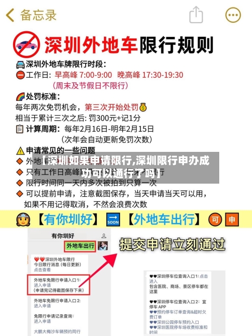 【深圳如果申请限行,深圳限行申办成功可以通行了吗】