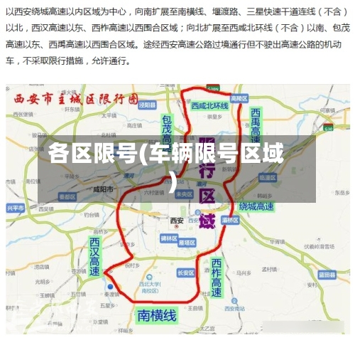 各区限号(车辆限号区域)
