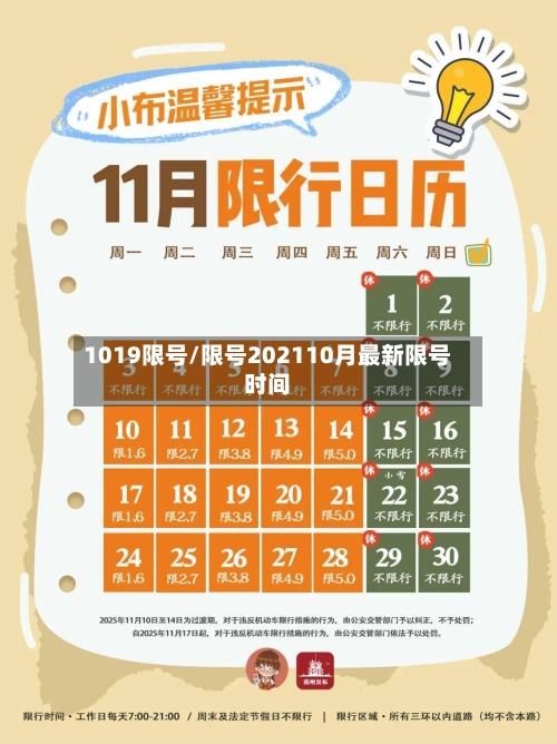 1019限号/限号202110月最新限号时间