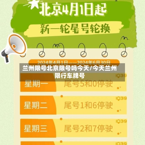兰州限号北京限号吗今天/今天兰州限行车牌号