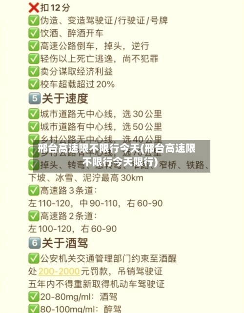 邢台高速限不限行今天(邢台高速限不限行今天限行)-第3张图片