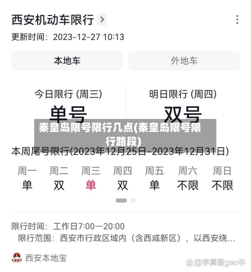 秦皇岛限号限行几点(秦皇岛限号限行路段)-第3张图片