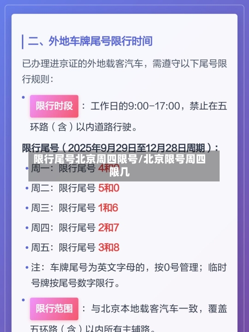 限行尾号北京周四限号/北京限号周四限几-第2张图片